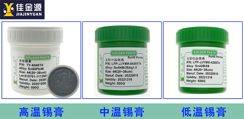 高、中、低温锡膏